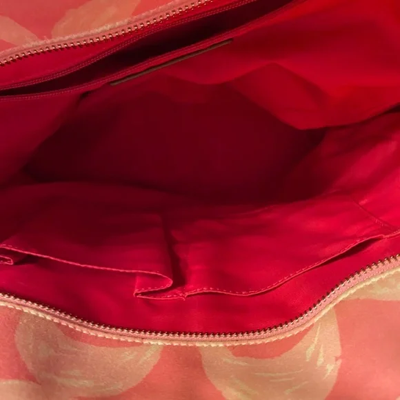 Coach Pink and Cream Tote with Circle Design - Picture 5 of 9